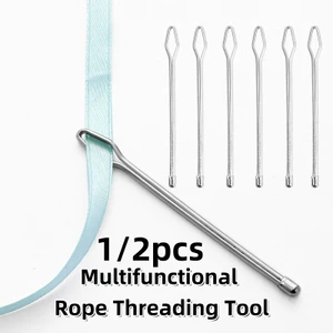 1 / 2 Chiếc DIY Dây Threader Dây Rút Bộ Dụng Cụ Thép Không Gỉ May Vòng Turner Móc