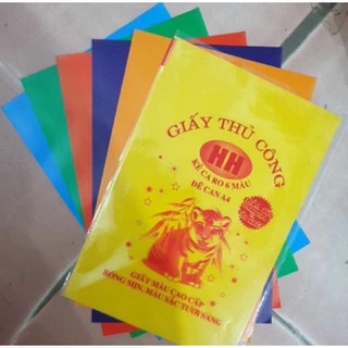 Giấy thủ công Hồng Hà nhiều màu sắc Giấy thủ công decal A4 cho bé