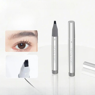 FANCY POEM Bút chì kẻ mày sang trọng nhiều cánh quạt không thấm nước lâu trôi và không đổi màu trong suốt Lông mày hoang dã Đường kẻ lông mày Hai trong một Bút chì kẻ mày