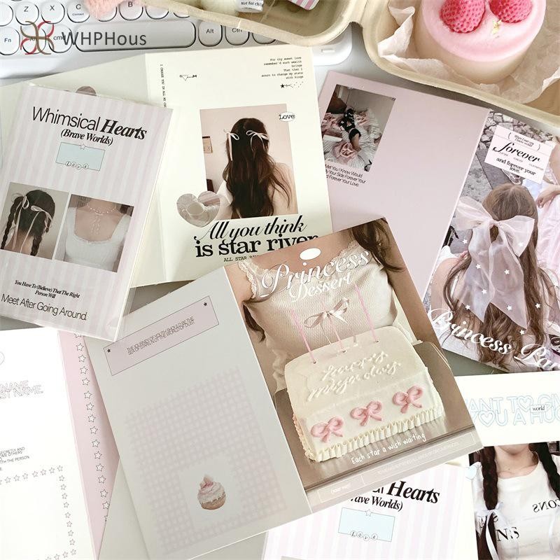 RUA 10 Chiếc Hàn Quốc Ins Thời Trang Dễ Thương Kpop Photo Card Back Card Có Thể Gập Lại Đựng Thẻ Sửa Trang Trí Bảng Giấy DIY Chất Liệu Đóng Gói Mới