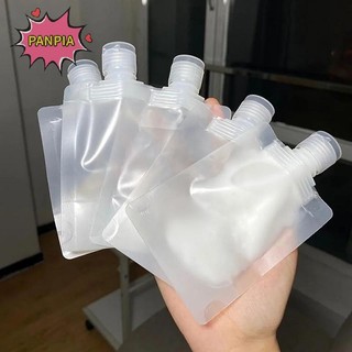 Pnpia Trong Suốt Clam Bao Bì Túi Nhựa Đứng Lên Túi Đựng Nước Du Lịch Di Động Chất Lỏng Trang Điểm Túi Đóng Gói Cho Lotion Dầu Gội Boutique