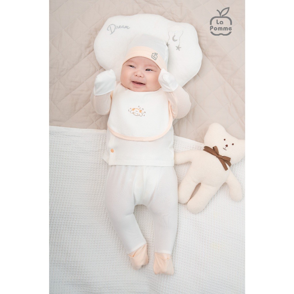 Ảnh Mũ sơ sinh La Pomme hình in dễ thương 3