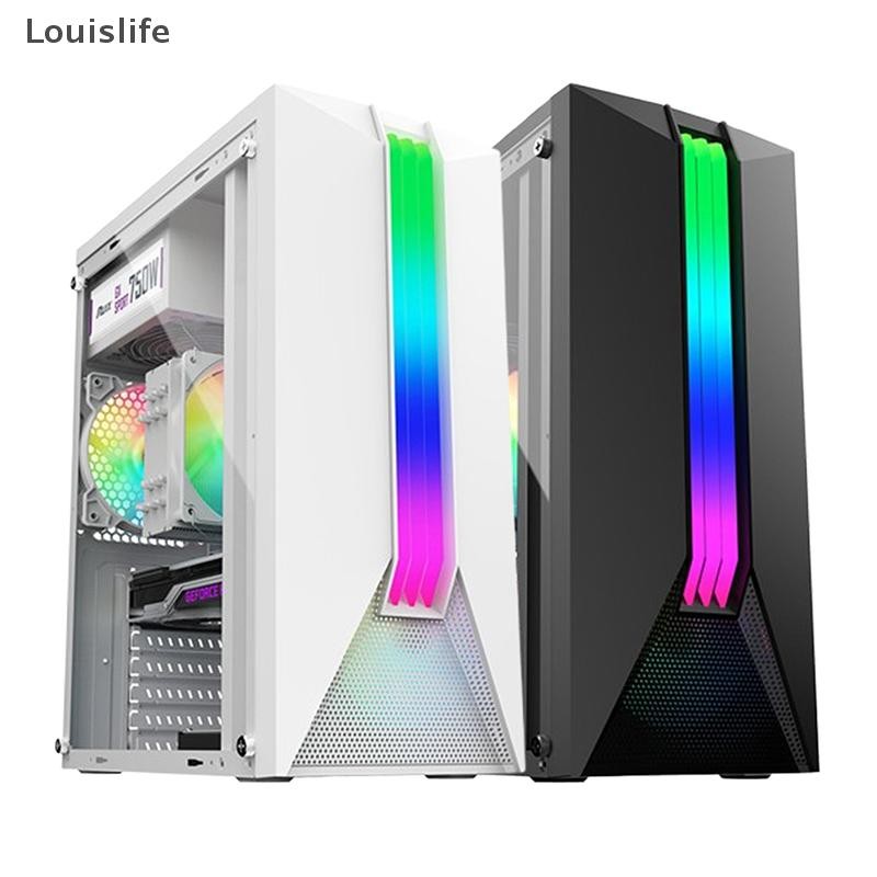 Hộp đựng máy tính trong suốt Louislife Tháp PC có đèn khí quyển RGB cho ...