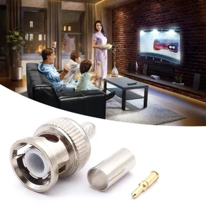 Bộ Chuyển Đổi Hàn Loại BNC Cho RG58 Cáp Coax BNC Nam Uốn Kết Nối 50Ohm Kết Nối BNC Nam Cắm Crimp Connector