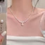 Vòng cổ ngọc trai giác quan tiên tiến thời trang dành cho nữ Cô gái Mặt dây chuyền ngọc trai đơn giản Chuỗi xương đòn Phụ kiện trang sức dự tiệc Quà tặng Mới