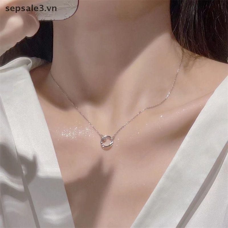 # Vn # Mobius Vòng Cổ Cặp Đôi Zirconia Vòng Cổ Xương Đòn Dây Chuyền Ánh Sáng Punk Hình Học Ngọt Ngào Trang Sức Thoáng Mát Quà Tặng Tiệc.