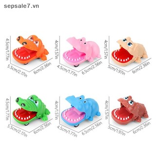 [-d] Tay Lớn Cá Sấu Miệng Kéo Lại Xe Hoạt Hình Hippo Puppy Kéo Lại Xe Báo Chí Răng Cắn Ngón Tay Tricky {vn}