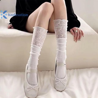 Kudosation Thu Đông Jk Ren Ấm Áp Phong Cách Ba Lê Ngọt Ngào Xếp Chồng Tất