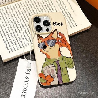Ốp bảo vệ điện thoại Nick sành điệu mát mẻ Có kính râm dùng cho iPhone 14 15 16 promax 13 12 11 pro max 14pro 15pro 16 pro 13promax 14plus Vỏ linh hoạt chống rơi