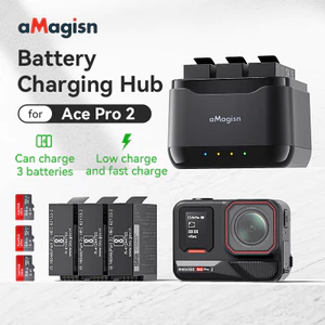 Amagicsn Ace Pro2 Tương thích với Đế sạc pin Insta360 Ace Pro2 Phụ kiện lưu trữ pin