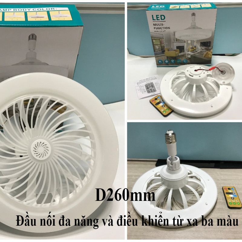 Quạt Trần Đèn，Đèn Quạt LED E27 3 Chế Độ  Đèn 3 Màu Điề，Khiển Từ Xa 2 Trong 1 ，Chức năng tiếng ồn thấp，Quạt đa chức năng