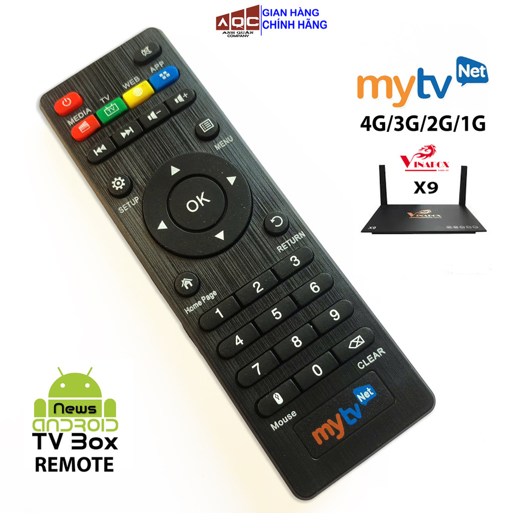 Remote điều khiển Đầu Thu ANDROI MyTV Net My NET 4G/3G/2G/1G VINABOX X9 ...