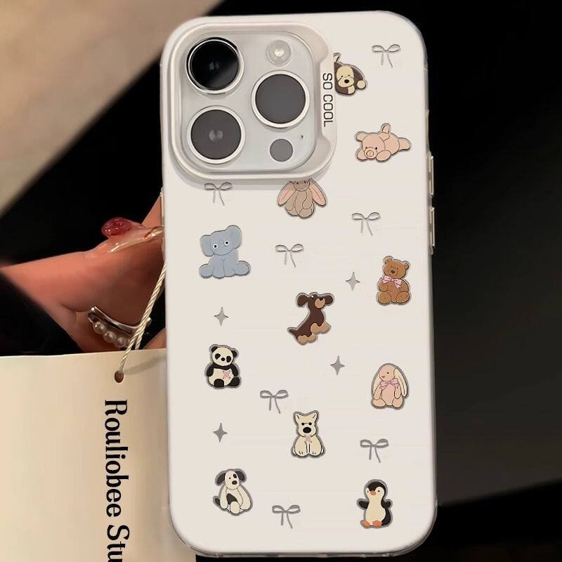 Jellycat Nơ Hoạt Hình Chim Cánh Cụt Cho OPPO Reno 11 5G 11F 12F 12 11 Pro 8T 5 8 A79 5G Realme 11 11X 5G Ốp Lưng Acrylic Cứng Dễ Thương Hợp Thời Trang Cao Cấp IMD Chống Sốc