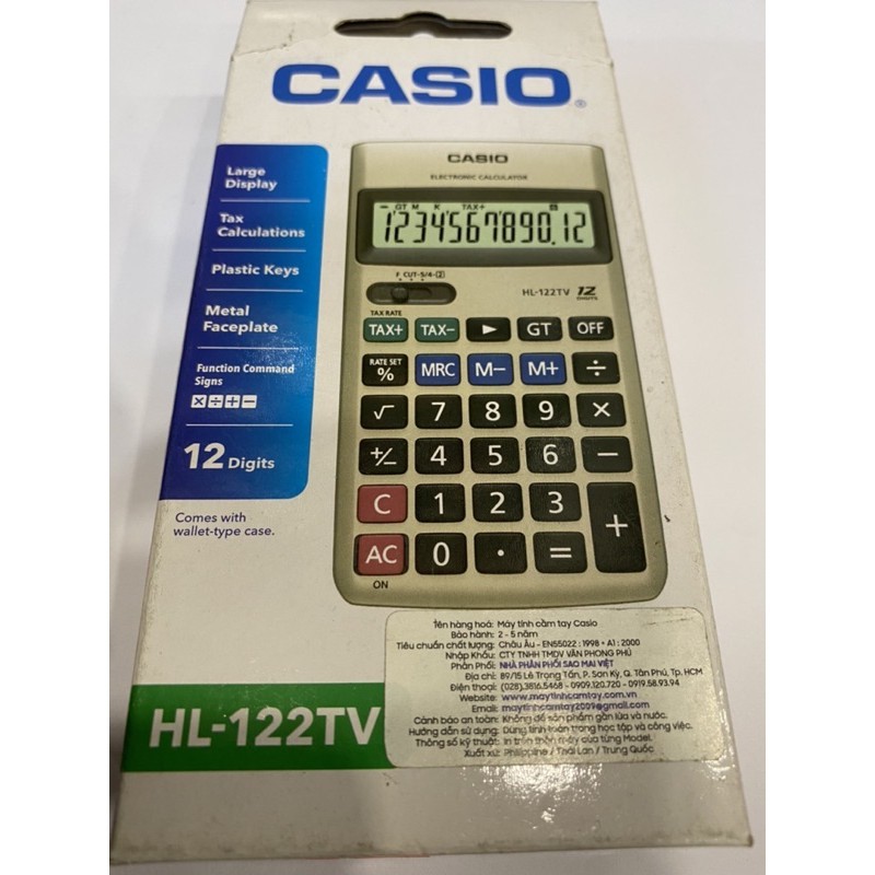 Máy tính Casio HL 122 TV chính hãng. -