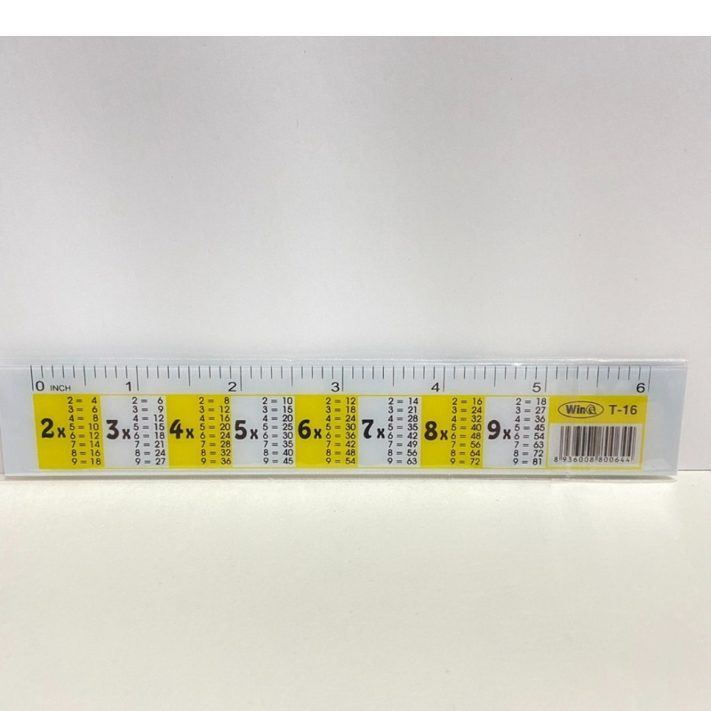 [ 5 CÂY ] Thước công thức bảng cửu chương 15cm T-16.