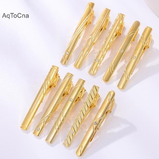 Aqtocna Kim Loại Mới Màu Vàng Cà Vạt Kẹp Dành Cho Nam Cưới Cà Vạt Cà Vạt Khóa Kẹp Quý Ông Thắt Thanh Cà Vạt Pin Cho Nam Phụ Kiện HGVN