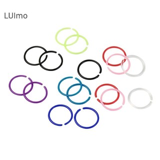 Luimo 30 chiếc / hộp Nữ Vintage Tròn Nhựa Vòng Bông Tai nhiều màu sắc chống dị ứng thanh nhựa nhỏ, vô trùng, đóng hộp SBS