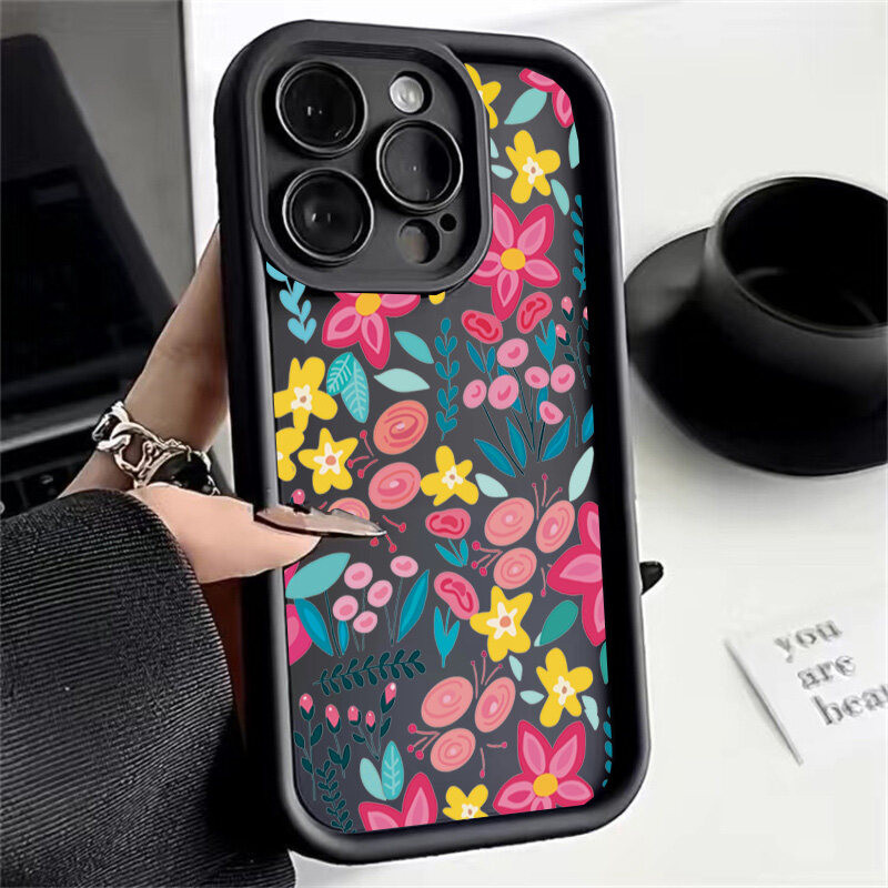Ốp Điện Thoại Hoa Nhiều Màu Sắc Cho VIVO V40 Lite V29 V30 Pro V25 V23 X100 V15 S1 V20 Pro V21 V30E V29E V27E V23E Y100 5G Vỏ Điện Thoại Họa Tiết Thời Trang Bảo Vệ Camera