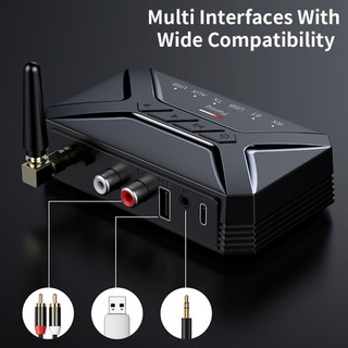 Tr22 Bluetooth Bộ Thu Phát Âm Thanh HD Độ Trễ Thấp Không Dây Bluetooth 5.0 Adapter 3.5 Mm AUX Jack RCA USB Cho TV PC Tai Nghe