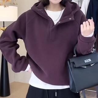 Có Mũ Trùm Đầu Lông Cừu Lót Dày Rời Áo Nữ Phiên Bản Hàn Quốc Thời Trang Sang Trọng Phù Hợp Với Nút Ấm Đáy Top