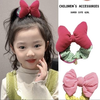 ✨Phong cách ngọt ngào Phong cách công chúa đang chạy trốn ~ Vòng tóc trẻ em Plum Jam Bowknot Phiên bản Hàn Quốc Thiết kế màu sắc tương phản cho trẻ em Phụ kiện tóc ngọt ngào Băng đô 25.4.28