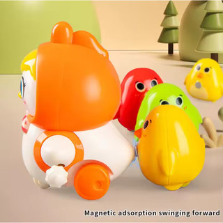 Bộ Đồ Chơi Đàn Gà Vặn Cót Xoay 360° – Gà Nối Đuôi Cho Bé Từ 6 Tháng