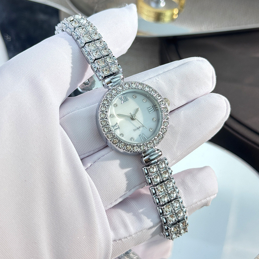 Đồng hồ nữ Full Diamond Compact Đồng hồ thạch anh đá quý tinh tế và sang trọng