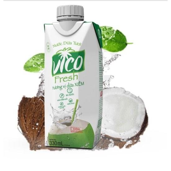 Nước Dừa Tươi VICO Fresh Đủ Hương Vị Hộp 330ml Đến 1L, Nguyên Chất Thơm Ngon Bổ Dưỡng