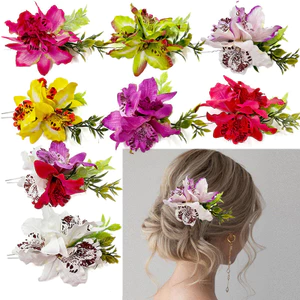 Thời Trang Vải Hoa Kẹp Tóc Phong Lan Kẹp Tóc Bohemian Phong Cách Kỳ Nghỉ Kẹp Tóc Ảnh Phụ Kiện Tóc Kẹp Tóc