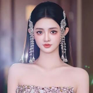 MAUROPOLI [Sẵn Sàng] Phong Cách Trung Hoa Mới Tinh Tế Đính Kim Cương Bạc Cô Dâu Mũ Đội Đầu Retro Cung Điện Bên Kẹp Tóc Tua Rua Cao Cấp Kẹp Tóc Phụ Kiện Tóc