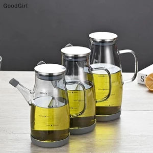 Chai đựng dầu 600 / 800 / 1000ml có vòi nhỏ giọt Nồi dầu thủy tinh nhà bếp Hộp đựng dầu chống rò rỉ dung tích lớn VN