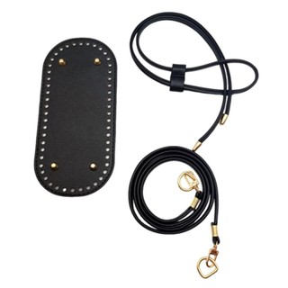 GUSTAVA 3 Cái / bộ Đáy Túi Dài, Đáy Thủ Công DIY Cho Túi Dệt Kim, Túi Móc Da PU Thời Trang Dây Rút Túi Khóa Chữ D