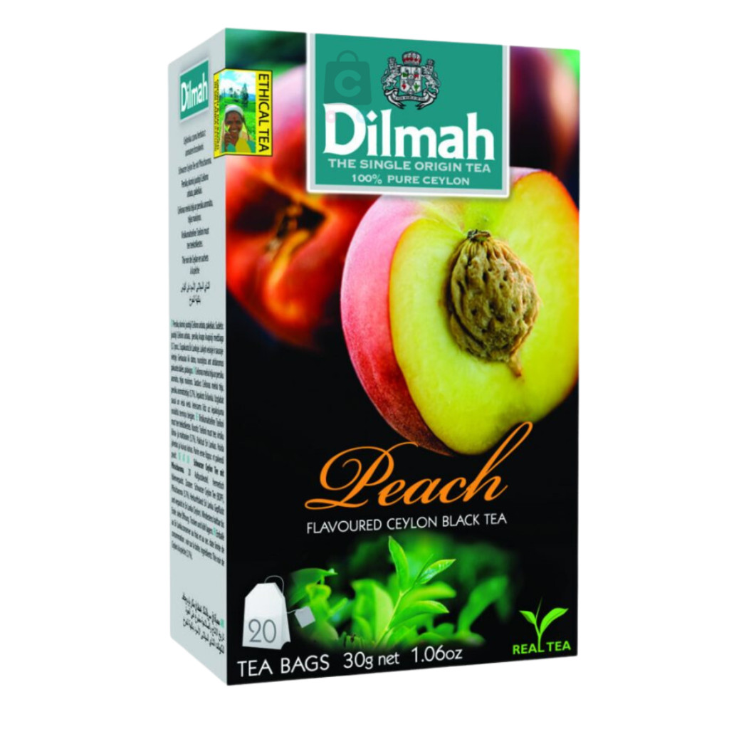 Trà Dilmah Đào Peach Tea 30g (20 túi lọc) Hương Đào Ngọt Dịu, Vị Trà Đậm Đà
