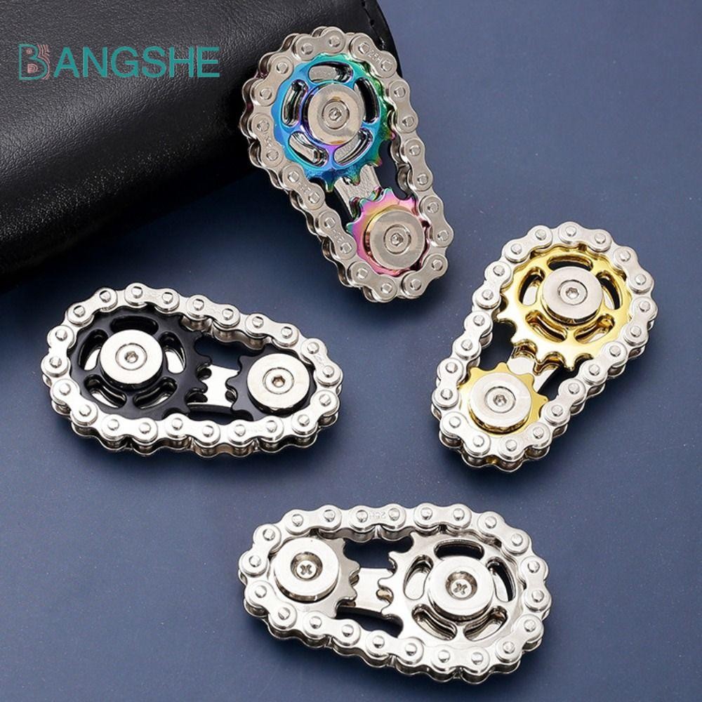 Bangshe Fidget Spinner, Chains Gear Spinning Top Hand Spinner Chain ...