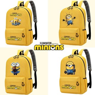 Ba lô Minions in hình hoạt hình ba lô học sinh dung tích lớn ba lô đơn giản
