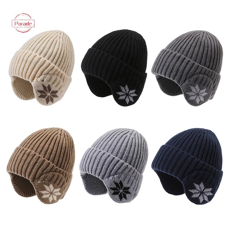 Cuộc diễu hành Mới Unisex Mùa Đông Mũ Dệt Kim Có Earflap Mũ Beanie Thời Trang Dành Cho Nam Nữ Ngoài Trời Cổ Điển Giữ Ấm VN
