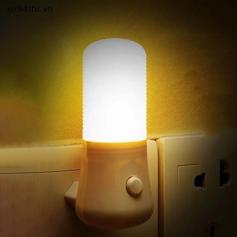 Xoitu Đèn Ngủ LED Cho Bé Ăn Đầu Giường Đèn Cắm US Ổ Cắm Thông Minh Tiết Kiệm Năng Lượng Đêm Lighg Cho Phòng Ngủ Hành Lang VN