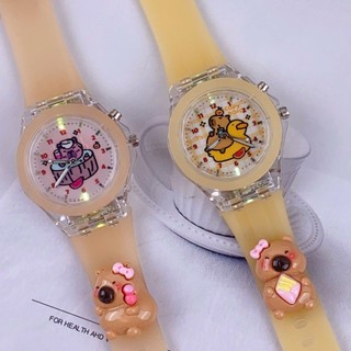 Đồng Hồ Chiếu Hình Kuromi,Labubu,Capybara , Cinamarol 3D Điện Tử Cho Bé Trai Bé Gái