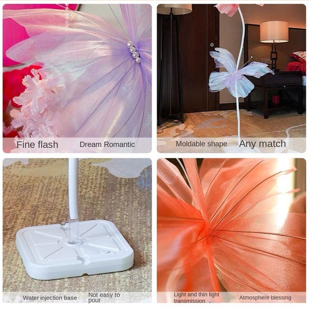 Hoa bướm nhân tạo NATURALHM, Hoa nhân tạo Bướm lớn 50cm, Lụa đầy màu sắc Nhánh bướm khổng lồ hình đám cưới