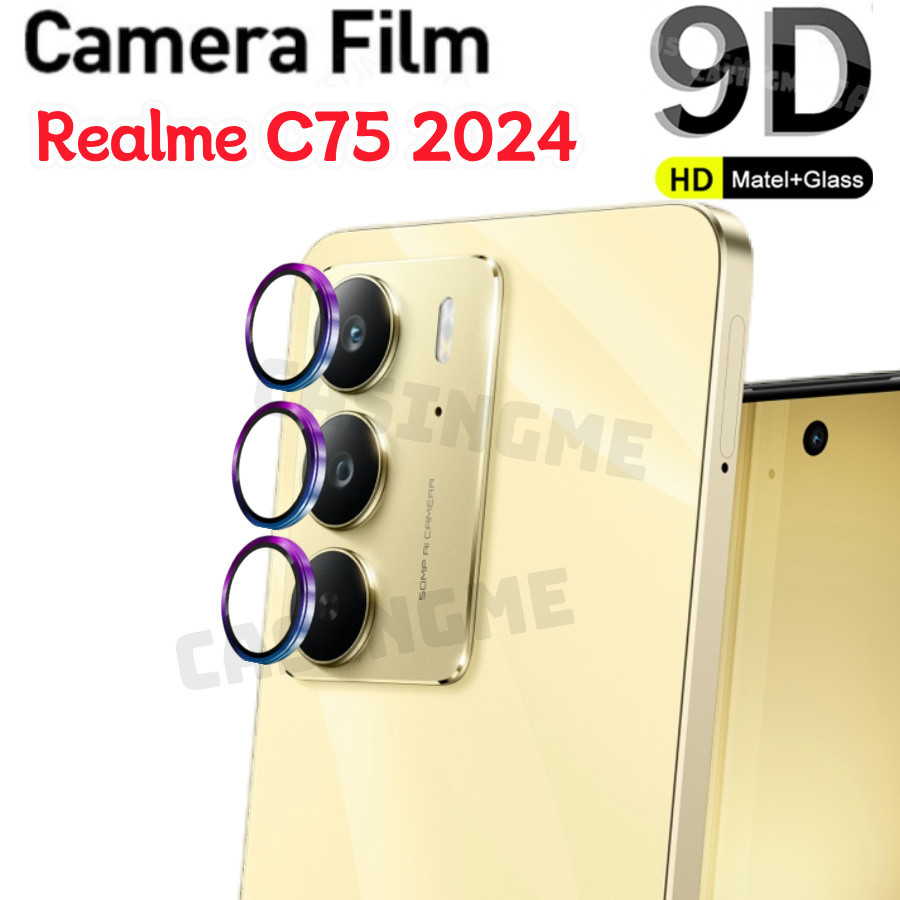 Realme C85 2024 Bảo Vệ Ống Kính Máy Ảnh Kim Loại Vòng Cho Realme C75 RealmeC75 C83 75 75C 4G 5G 2024 Camera Kính Cường Lực Bảo Vệ