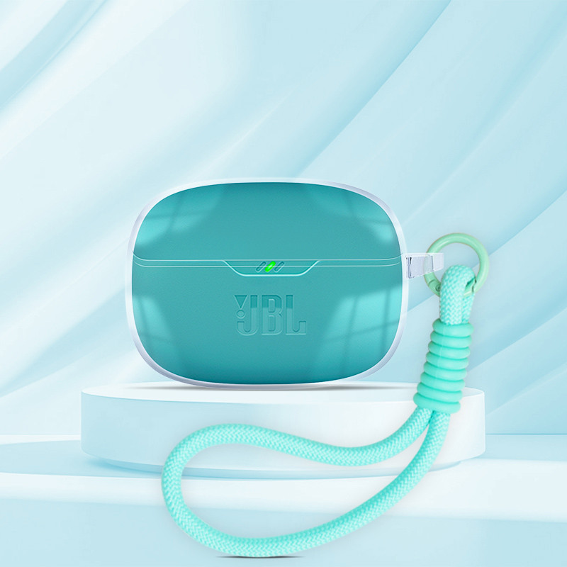 Dành Cho JBL WAVE Beam 2 Vibe Beam 200TWS W200 Ốp Lưng Tai Nghe Transpent Vỏ Bảo Vệ TPU Chống Sốc Tay Mềm Bảo Vệ Tai Nghe Có Nhẫn