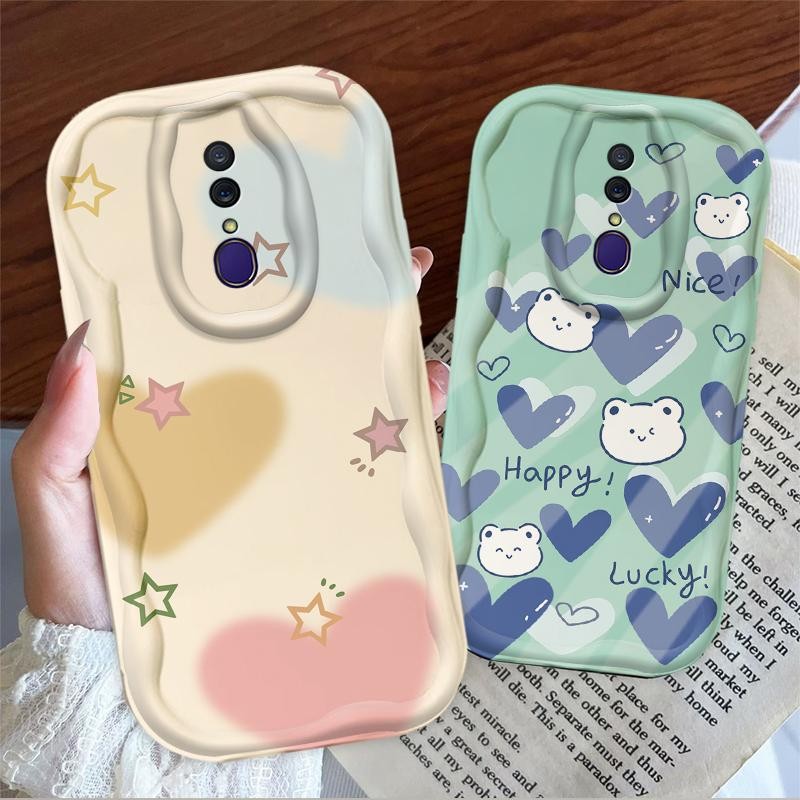 Vỏ Silicon Hoạt Hình Cho OPPO F11 3D Nghệ Thuật TPU Mềm Dễ Thương Kem Cặp Đôi Cô Gái Ngôi Sao Tình Yêu Gấu Thẩm Mỹ Ốp Điện Thoại Chống Sốc