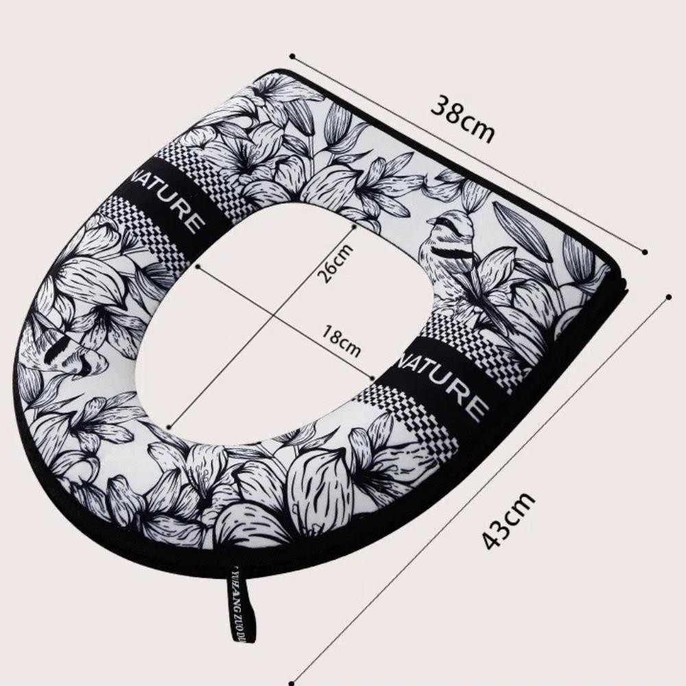 Vỏ vệ sinh dây kéo GOODH, Tấm lót bồn cầu dày đa năng, Đệm vệ sinh chống nước hoạt hình có thể tháo rời