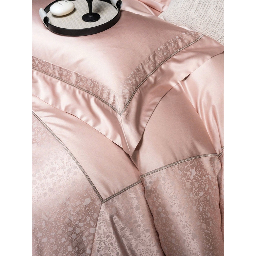 (L5102)Bộ Chăn Ga Gối Chất Liệu Gấm Cao Cấp Ánh Kim Sang Trọng Quý Phái Thanh Lịch - MemMinbedding Luxury
