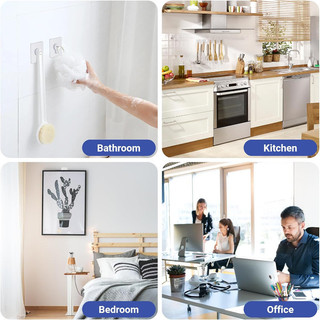 10-50 chiếc Móc tự dính trong suốt - Móc móng tay khung ảnh dính chắc chắn - Giá đỡ đồng hồ treo liền mạch
