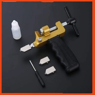 Bộ Dụng Cụ Dao Cắt Kính, Gạch 2 in 1 Cầm Tay Dạng Mở Nhanh Đa Năng Gồm 1 Máy Và 3 Lưỡi FE123