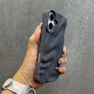 Ốp Điện Thoại Silicon Sóng Nước Sang Trọng Cho iPhone16 Pro Max 15 14 13 12 11 Pro Max Vỏ Chống Sốc Bảo Vệ Camera Ốp Lưng Mềm Chống Rơi