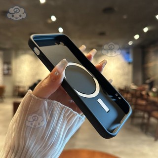 Vỏ Mờ Sang Trọng Cho iPhone 16 15 14 13 12 11 Pro Max Plus Vỏ Camera Từ Tính Bảo Vệ Kính Không Có Vân Tay Mặt Sau