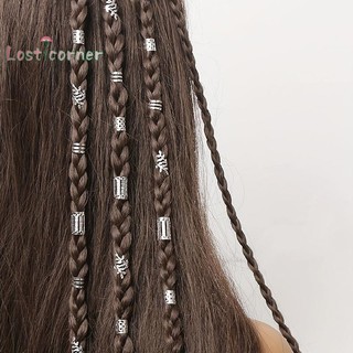 [Lostcorner] Nhẫn tóc Dreadlock Vòng bít có thể điều chỉnh Kẹp tóc Bím tóc Bím bẩn Kẹp tóc Hạt Phụ kiện tóc Mũ nón cho nữ Bé gái [Mới]