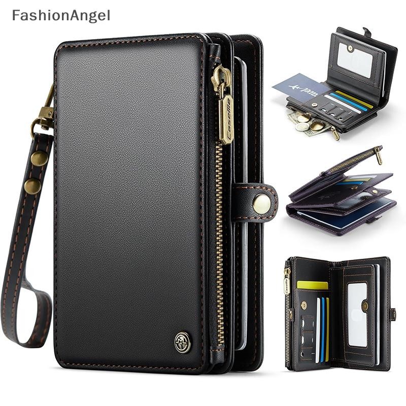 Túi đựng ví đựng hộ chiếu FashionAngel có 11 khe cắm thẻ và hộp đựng hộ chiếu Solt Cash Solt Túi dây kéo, dây đeo cổ tay chặn RFID VN
